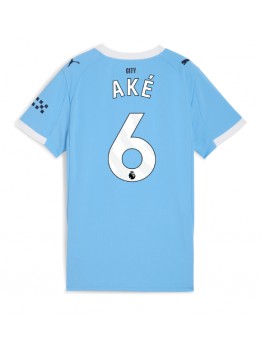 Billige Manchester City Nathan Ake #6 Hjemmedrakt Dame 2025-26 Kortermet